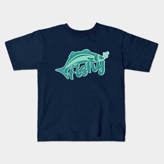 premium fishing season tee Kids T-Shirt by arih